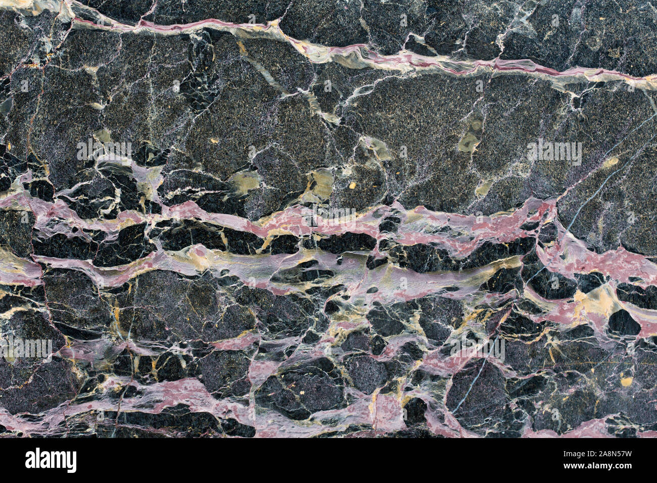 Close up di marmo grigio texture modellato sullo sfondo. Foto Stock