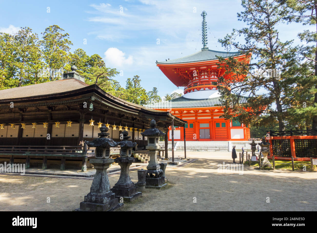 Prefettura di Wakayama, Giappone - Ottobre 31st, 2019: Mount Koya, il nome comune di un tempio enorme insediamento nella prefettura di Wakayama. Foto Stock