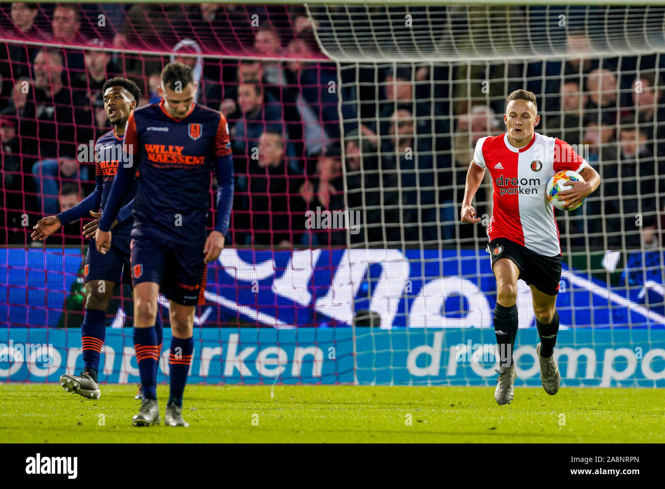 ROTTERDAM, Paesi Bassi), 10-11-2019, calcio, , olandese eredivisie, stagione 2019-2020, Feyenoord player Jens Toornstra, durante la partita Feyenoord - RKC, Foto Stock