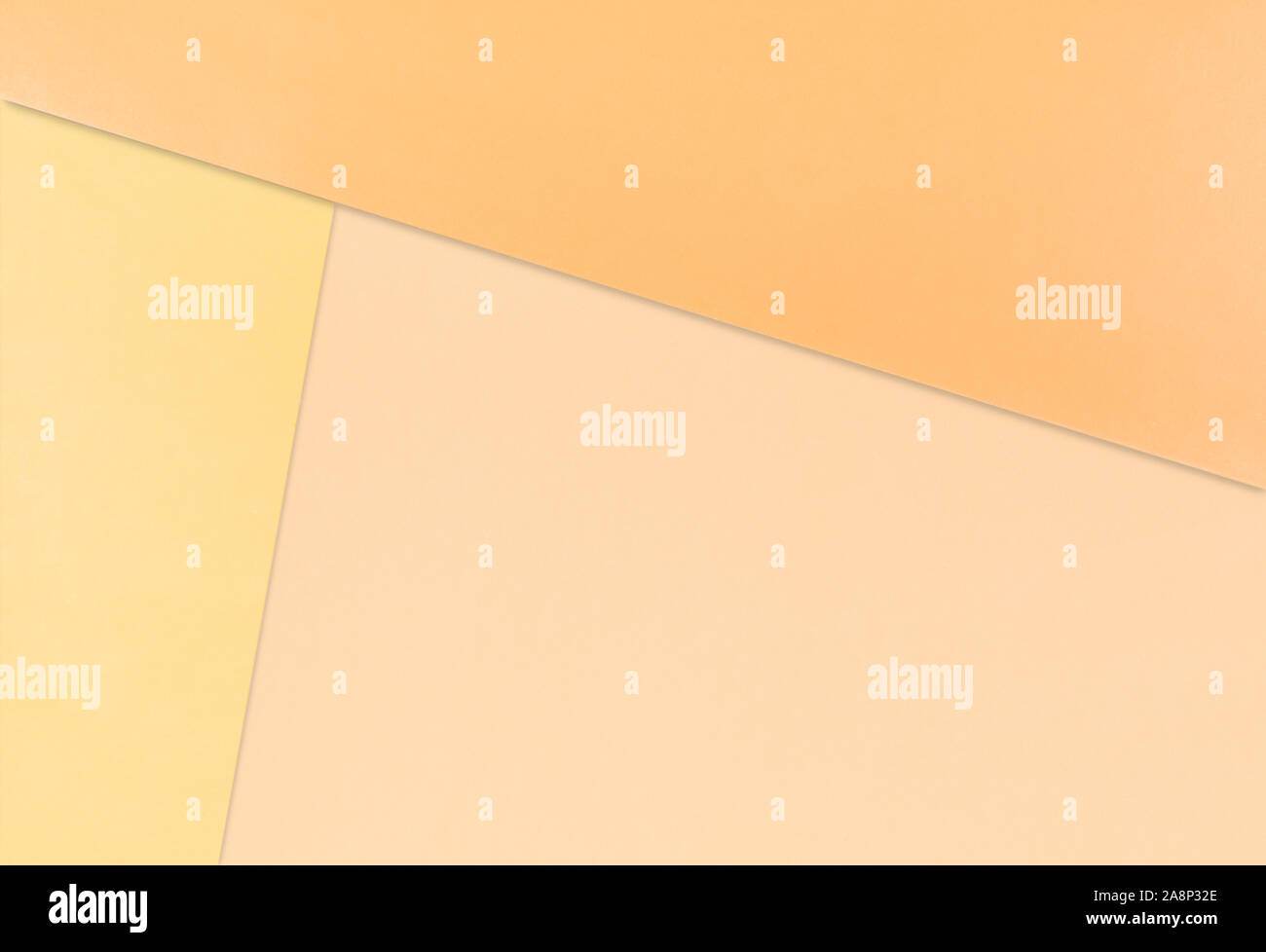 Il colore della carta sullo sfondo. Tre warm soft Pastel Peach tone Foto Stock