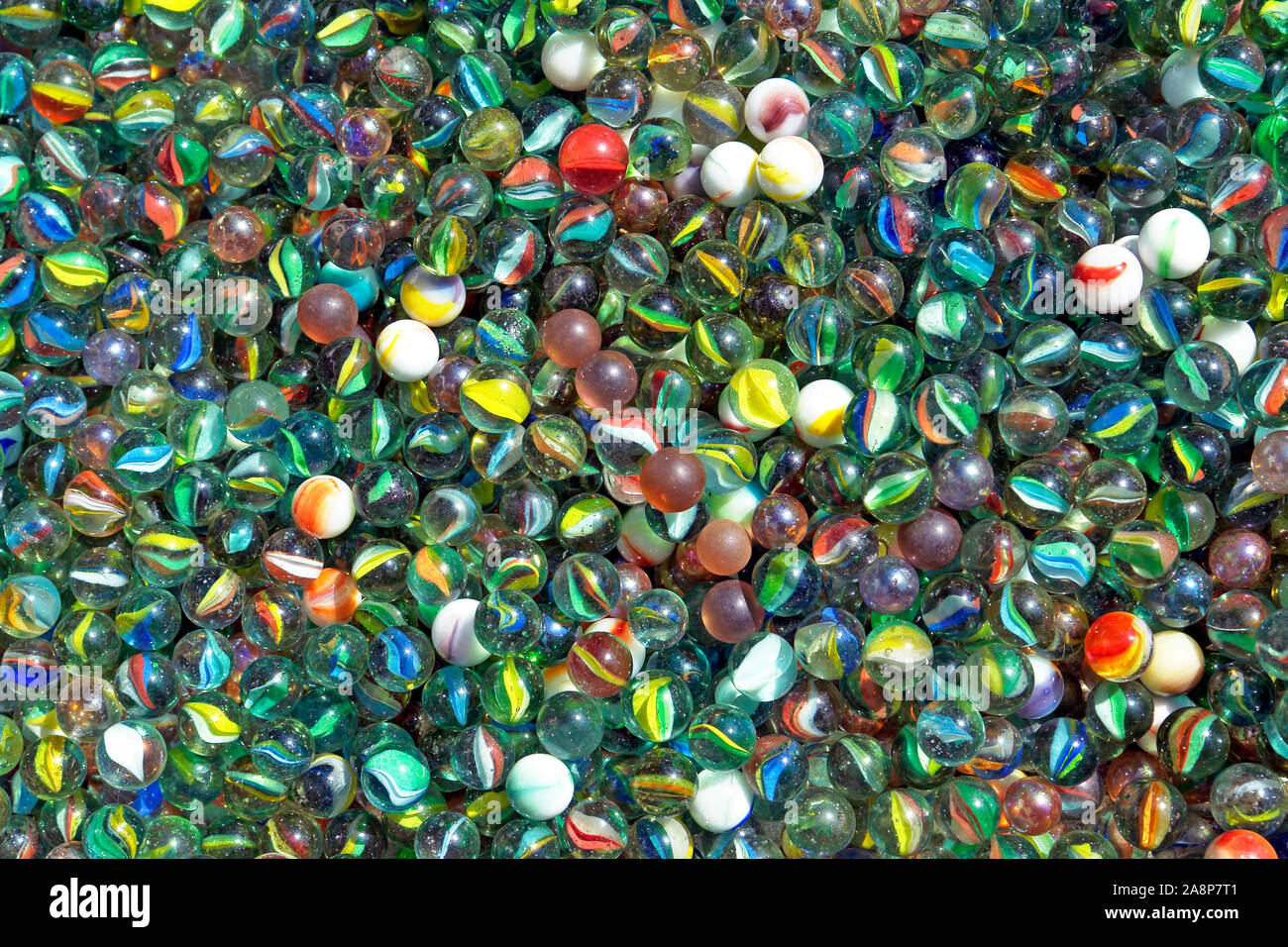 Glasmurmeln Foto Stock