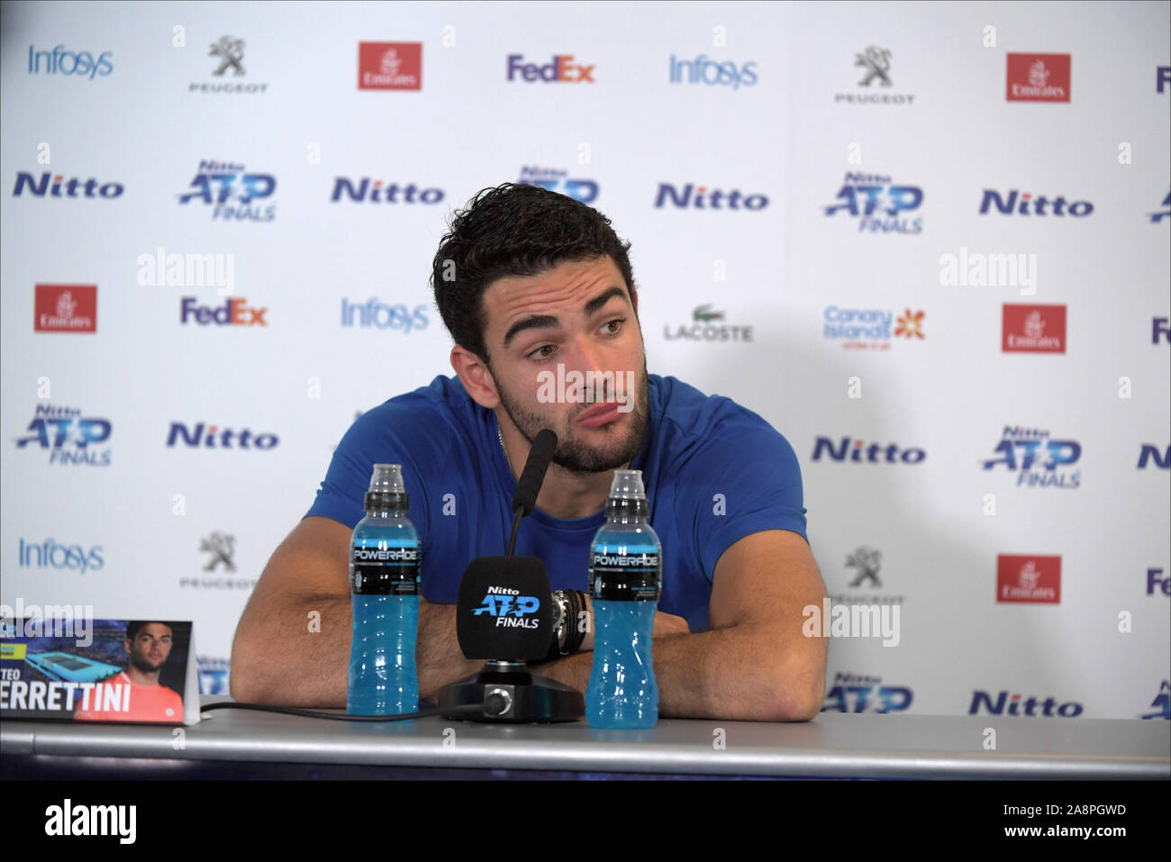 Londra, Italia. Decimo Nov, 2019. berettini durante Nitto ATP Finals - Tennis intenzionali - Credito: LPS/Roberto Zanettin/Alamy Live News Foto Stock