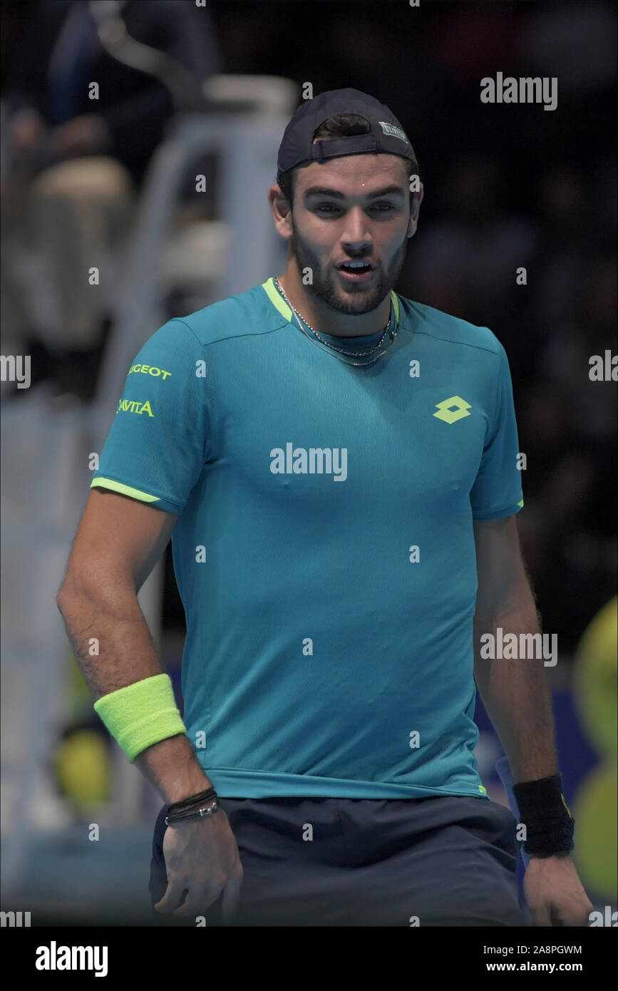 Londra, Italia. Decimo Nov, 2019. berettini durante Nitto ATP Finals - Tennis intenzionali - Credito: LPS/Roberto Zanettin/Alamy Live News Foto Stock