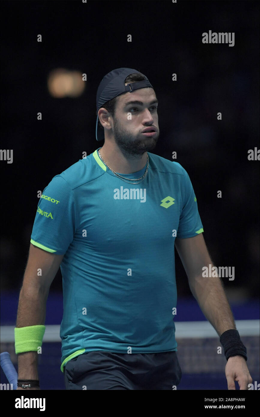 Londra, Italia. Decimo Nov, 2019. berettiniduring Nitto ATP Finals, Tennis Internazionali a Londra, Italia, 10 novembre 2019 - LPS/Roberto Zanettin Credito: Roberto Zanettin/LP/ZUMA filo/Alamy Live News Foto Stock