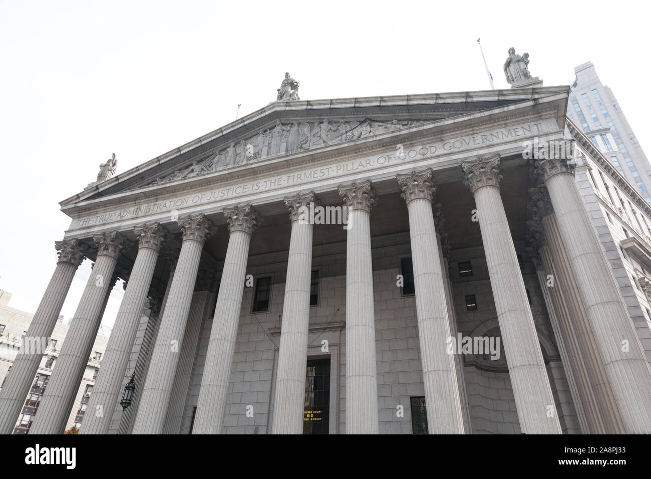 Corte Suprema di New York , il Centro Civico quartiere di Lower Manhattan, New York City, Stati Uniti d'America. Foto Stock