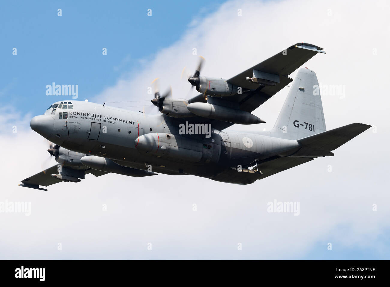 Un Lockheed C-130H Hercules i velivoli militari da trasporto dell'aviazione reale dei Paesi Bassi. Foto Stock