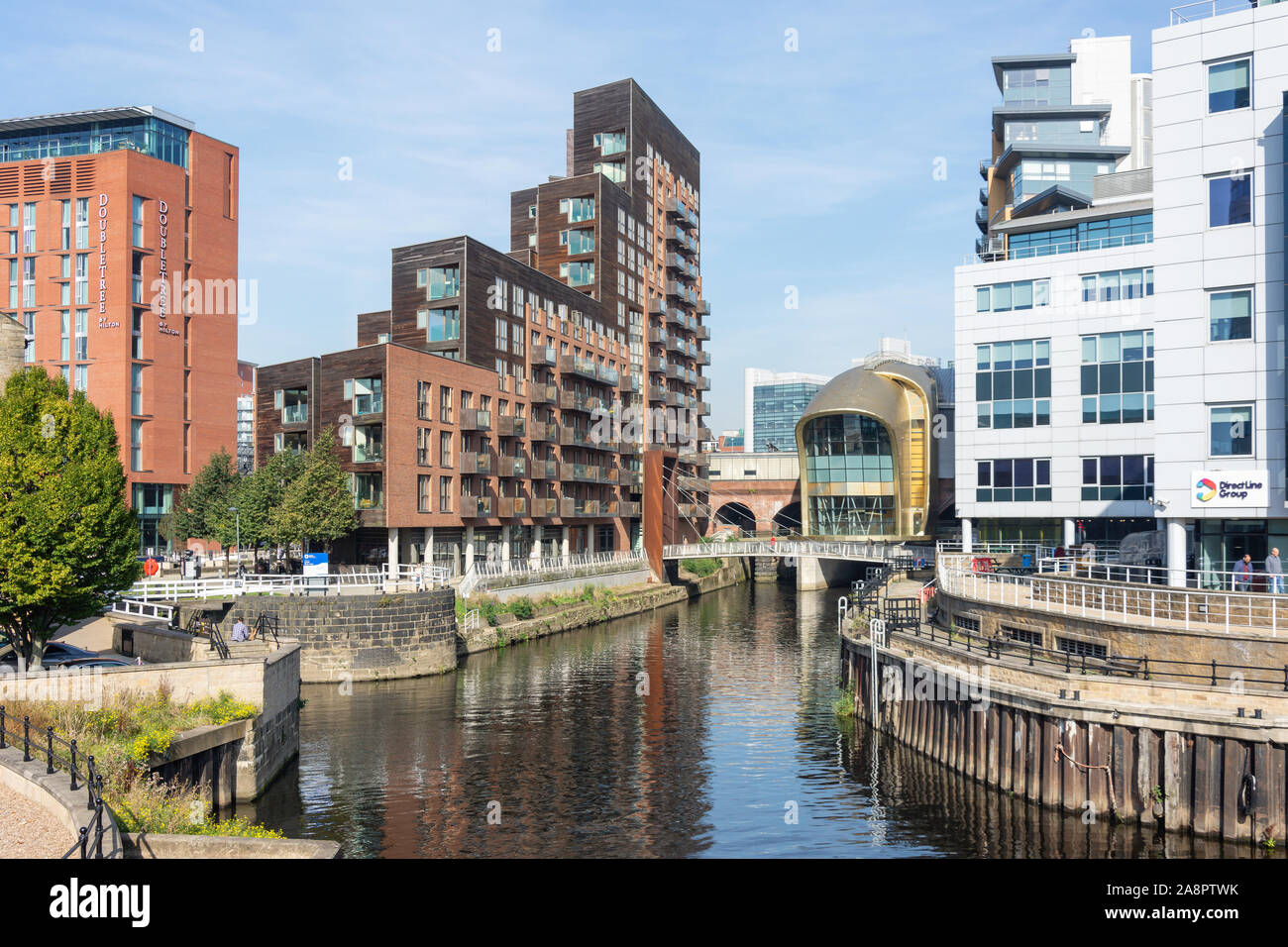 Waterman's Place, Granary Wharf, Leeds, West Yorkshire, Inghilterra, Regno Unito Foto Stock