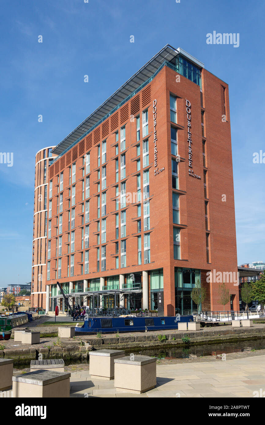 DoubleTree by Hilton Hotel Leeds City Centre, Granary Wharf, Leeds, West Yorkshire, Inghilterra, Regno Unito Foto Stock