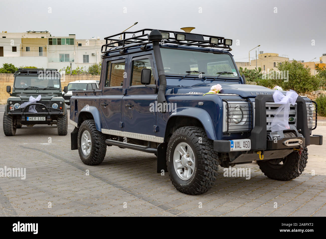 Land Rover Wedding Foto Stock
