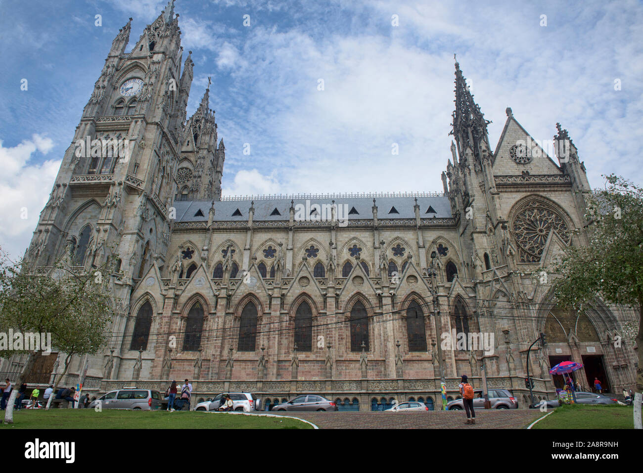 L'imponente Basilica del Voto Nazionale (Basílica del voto Nacional), Quito Ecuador Foto Stock