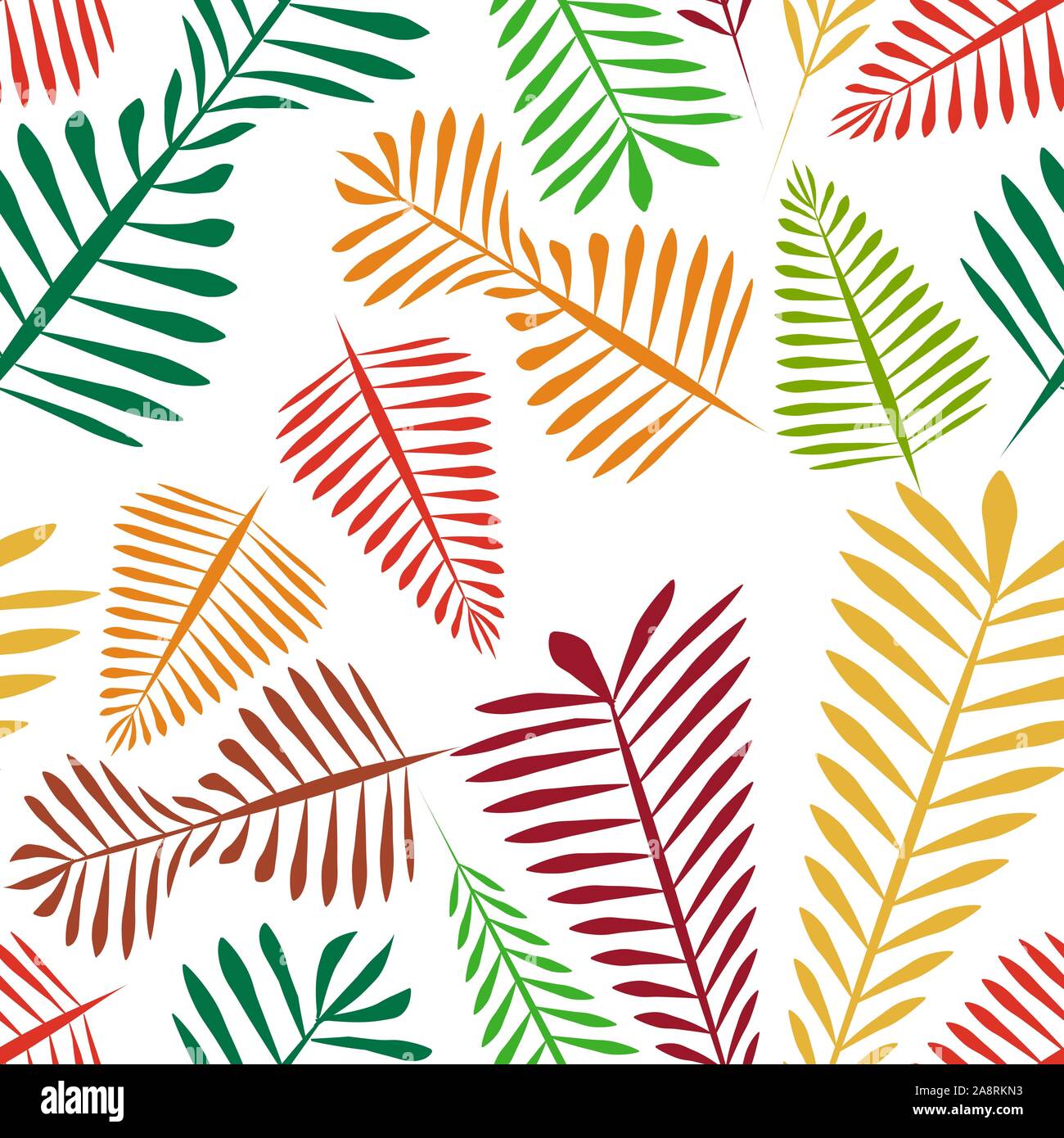 Modello senza giunture di variopinte semplici opuscoli - Autunno dorato. Illustrazione Vettoriale
