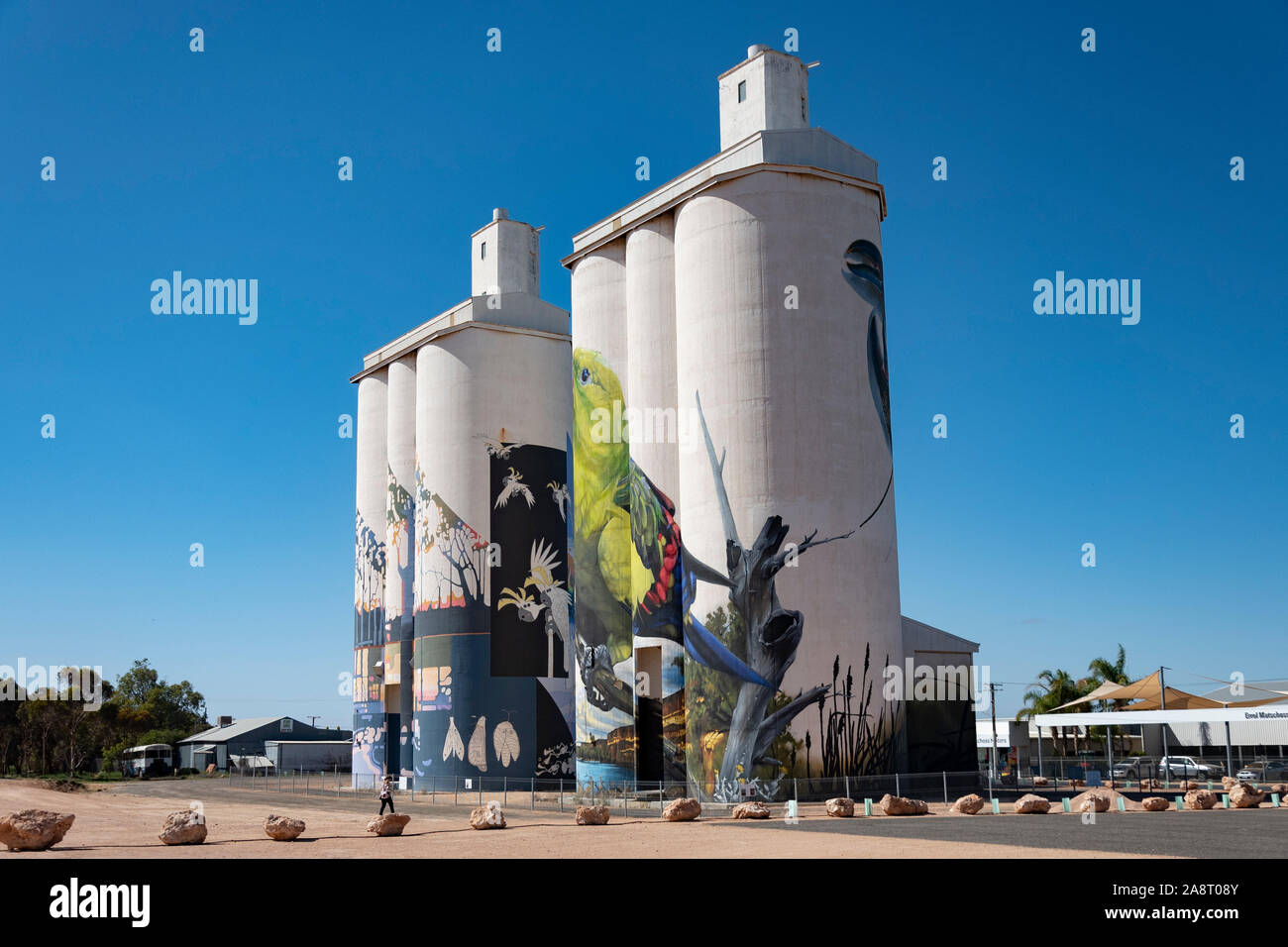 Silo Waikerie Arte, South Australia. Foto Stock