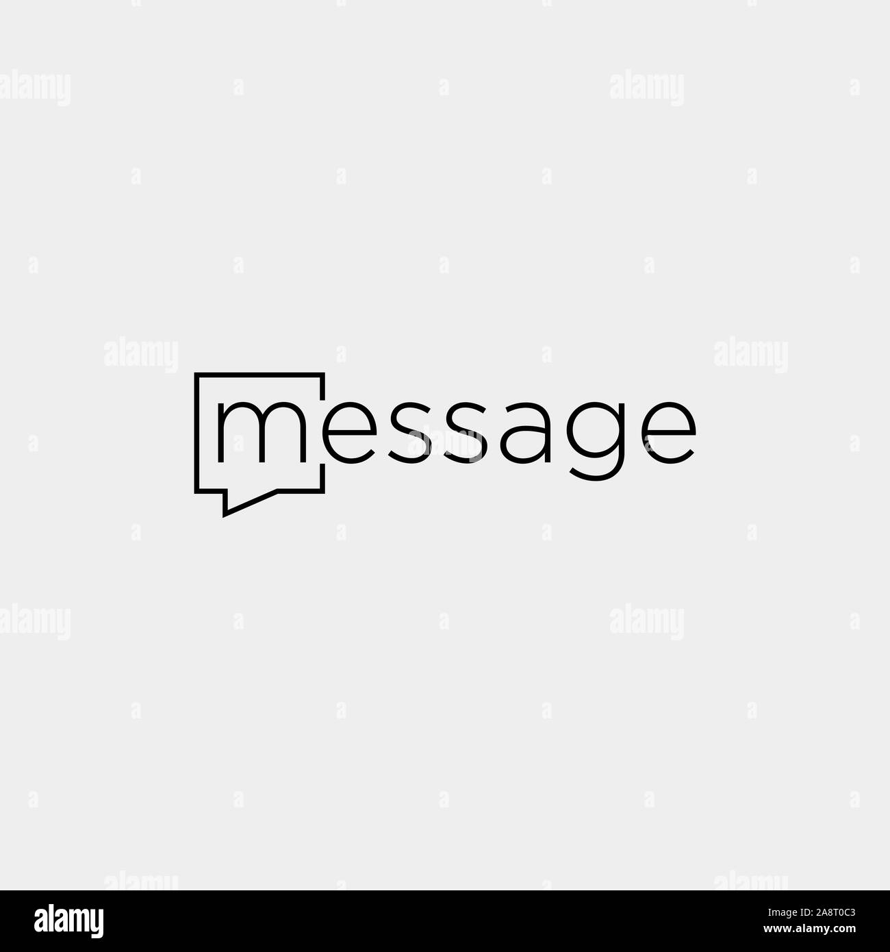 La lettera M Chat modello Logo Design Vettoriali Illustrazione Vettoriale