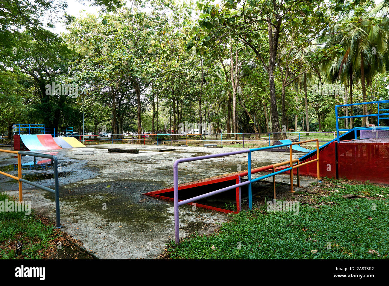 Il Langkawi, Malesia - 10 ottobre 2019. Skate Park in Kuah Langkawi Island. Foto Stock
