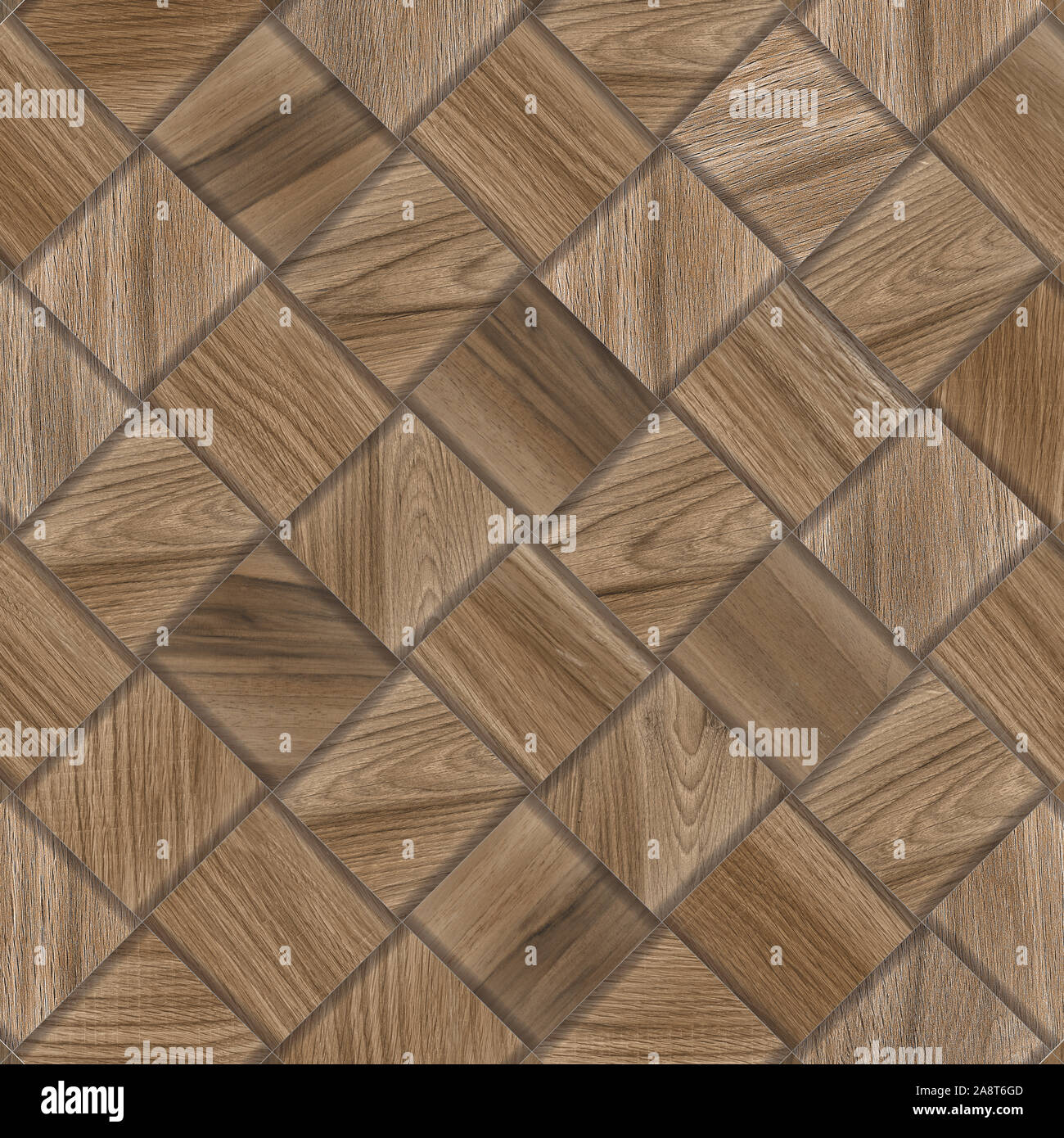 3D Disegno di legno, seamless, modello geometrico del pavimento di piastrelle in legno Foto Stock