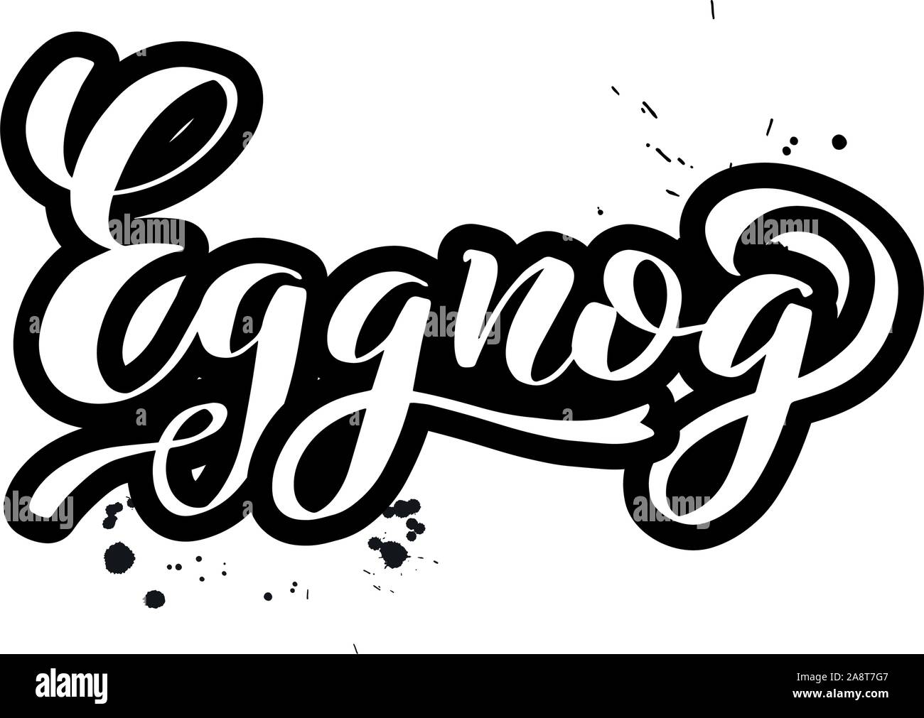 La calligrafia del vettore illustrazione stock isolati su sfondo bianco. Illustrazione Vettoriale