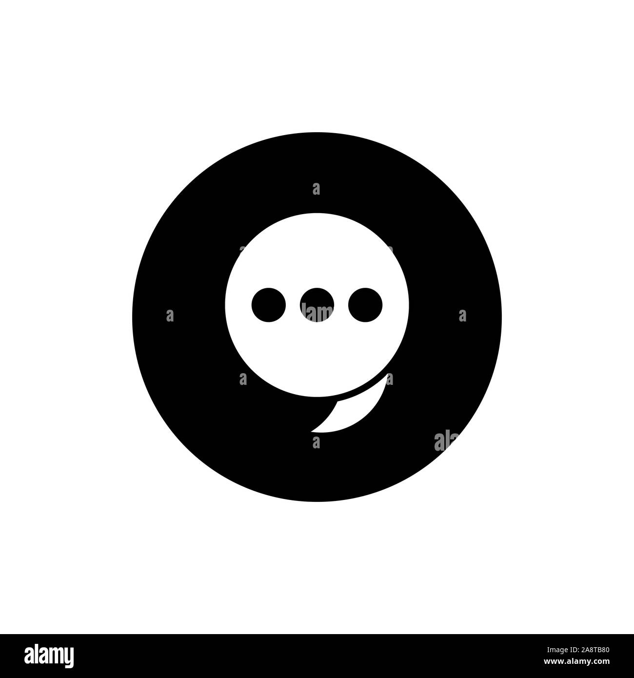 Icona della chat in cerchio. Fumetto della chat di comunicazione Illustrazione Vettoriale