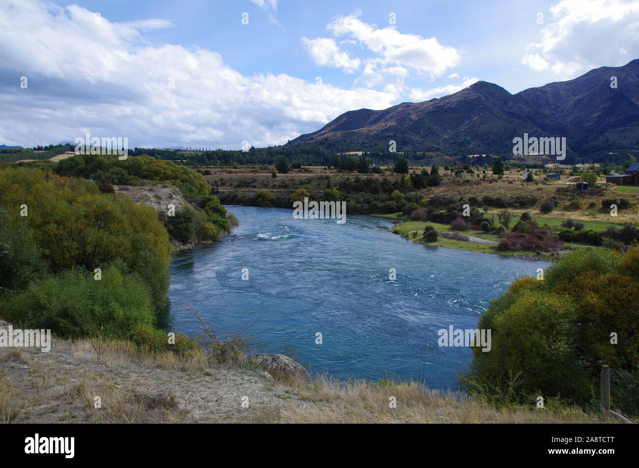 Te Araroa Trail. Hawea via Fiume. Isola del Sud. Nuova Zelanda Foto Stock
