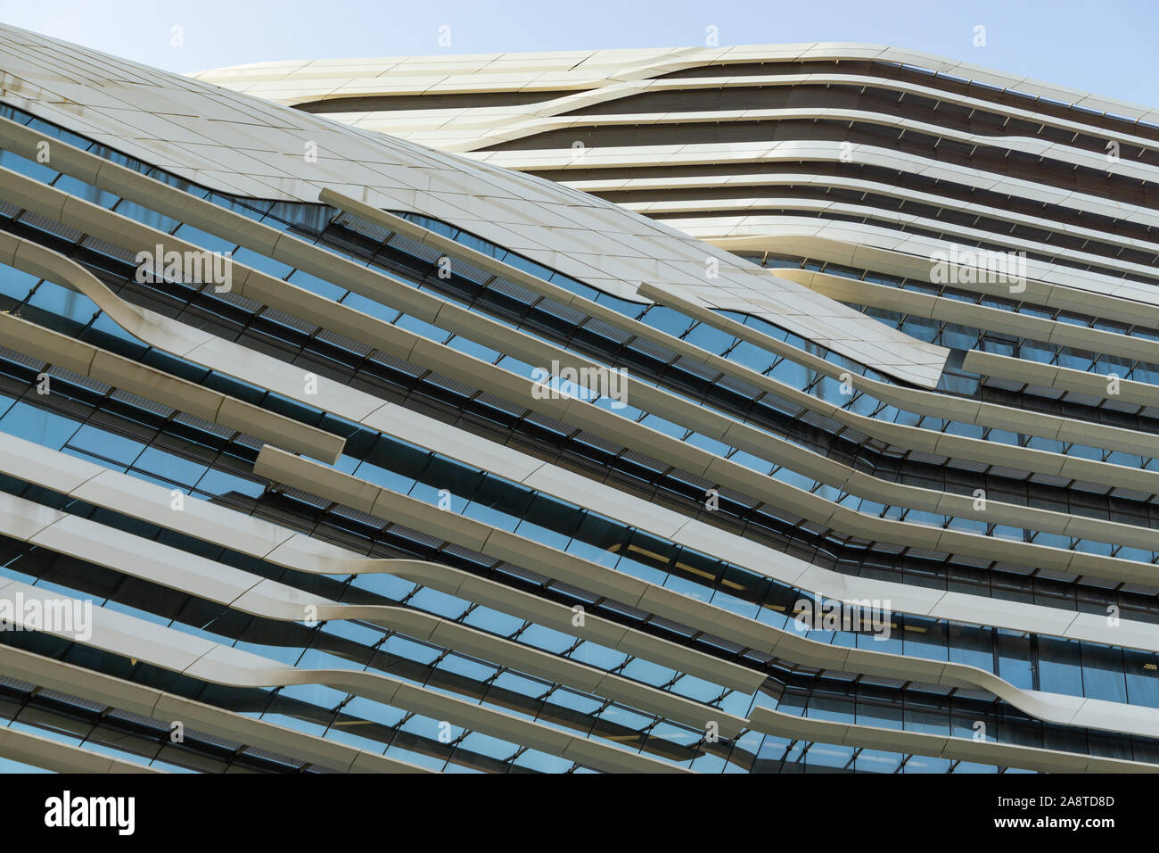 Architettura di Pritzker premiato architetto Zaha Hadid, Jockey Club Torre di innovazione in Hong Kong Foto Stock