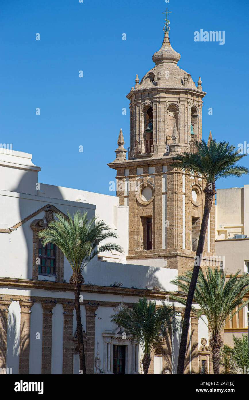 I vecchi edifici in Cadiz Foto Stock