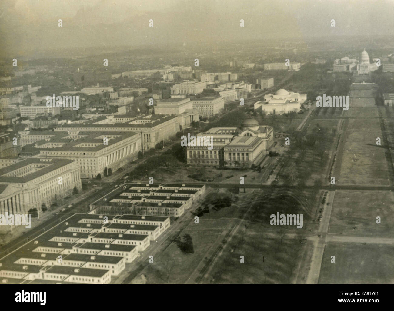 Vista aerea del Campidoglio di Washington, DC, Stati Uniti d'America 1900s Foto Stock