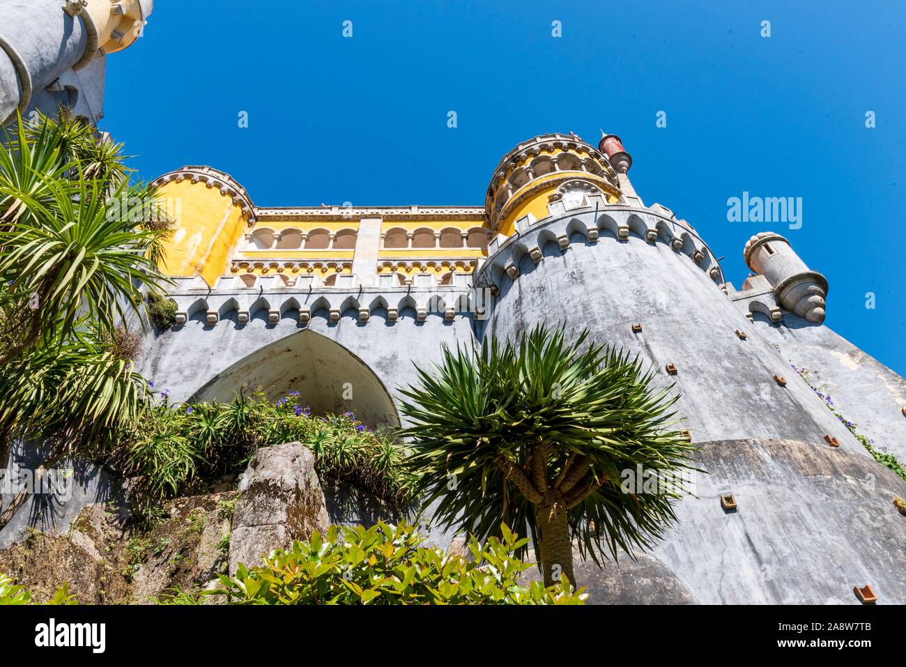 Colorato Pena Palazzo Nazionale di Sintra, Portogallo. Foto Stock