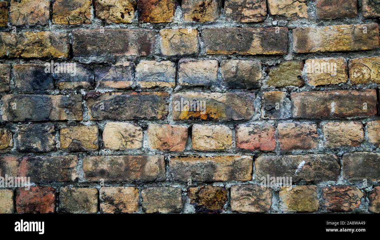 Vecchia parete di colore marrone scuro texture Closeup Foto Stock