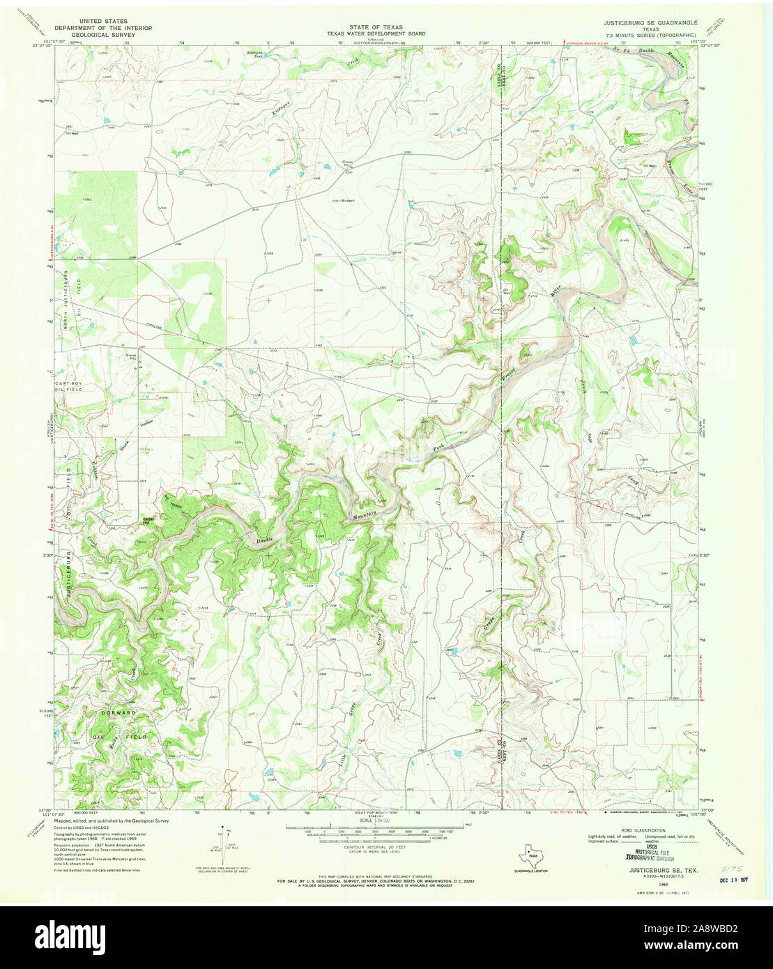 Mappa del texas di justiceburg immagini e fotografie stock ad alta