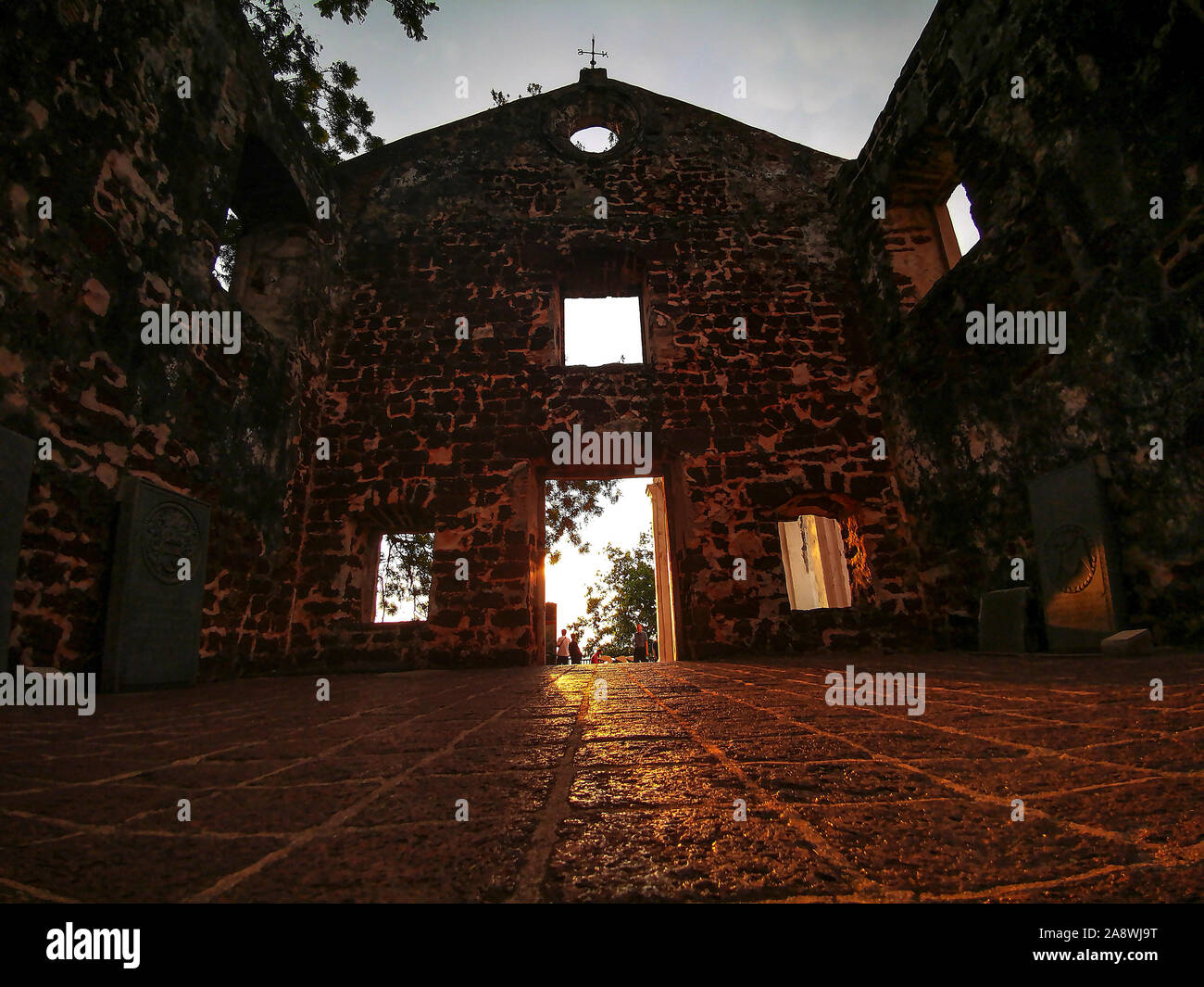 Chiesa di San Paolo è uno storico edificio della chiesa nella città di Malacca, Malaysia. Foto Stock