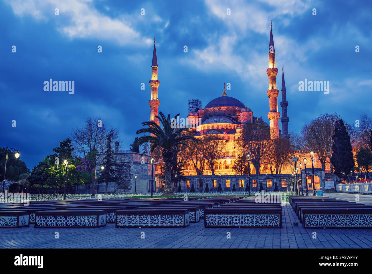 La Moschea Blu di Istanbul Foto Stock