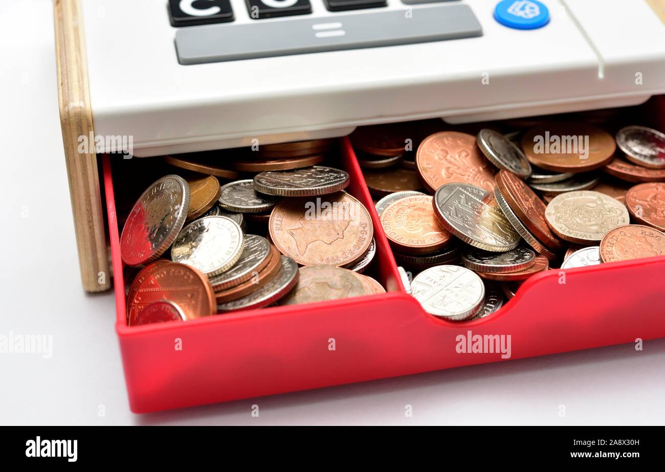 Giochi per bambini cassa cassa,con cassetto pieno di piccola modifica Foto Stock