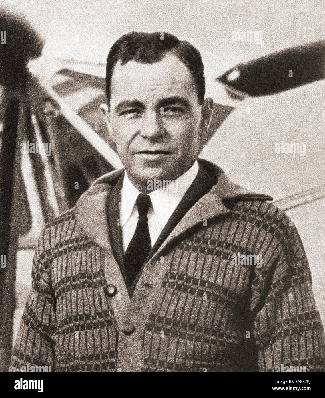Herbert John Louis Hinkler, 1892 - 1933, aka Bert Hinkler. Pioneer aviatore australiano e inventore. Dalla rievocazione del secolo, pubblicato nel 1934. Foto Stock