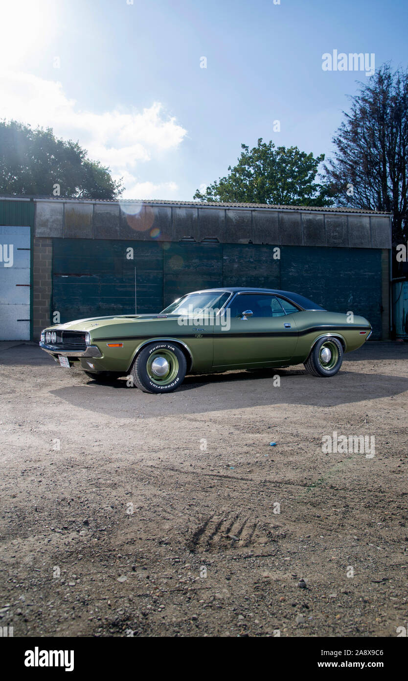 1970 Dodge Challenger 440 Six Pack classic American muscle car Foto Stock