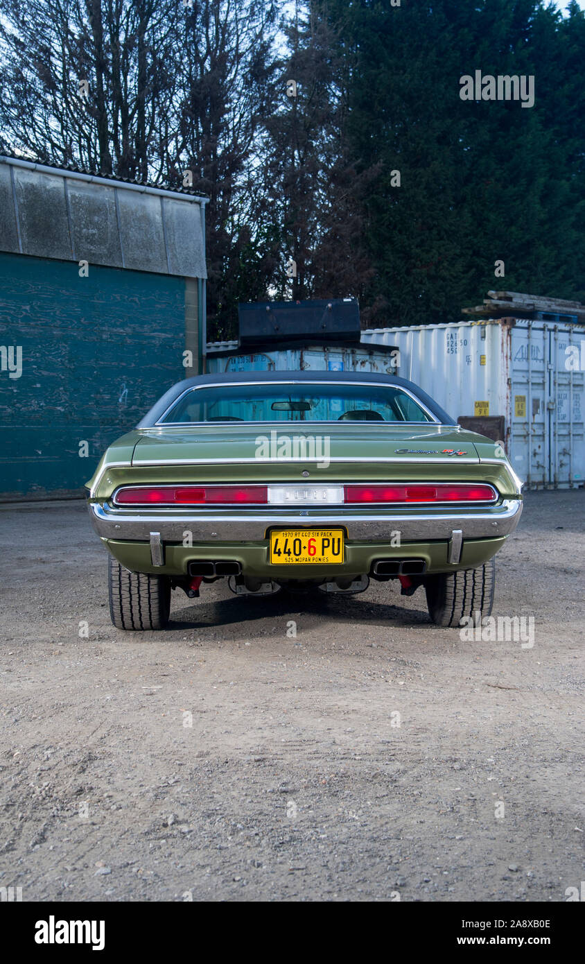 1970 Dodge Challenger 440 Six Pack classic American muscle car Foto Stock