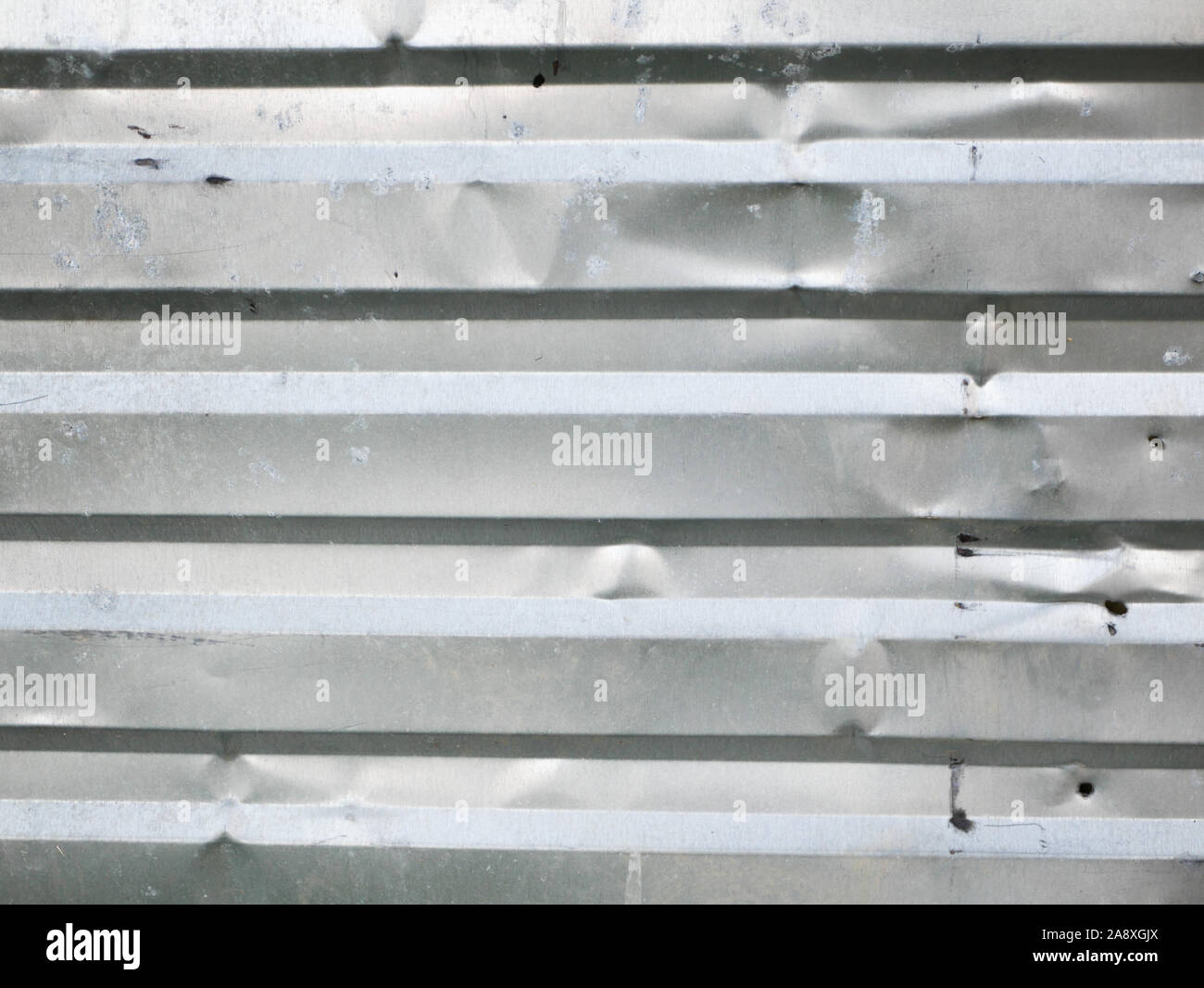 Recinzione metallica di close-up. Grigio nervata. Posto per un'iscrizione. sfondo per il progetto. Foto Stock
