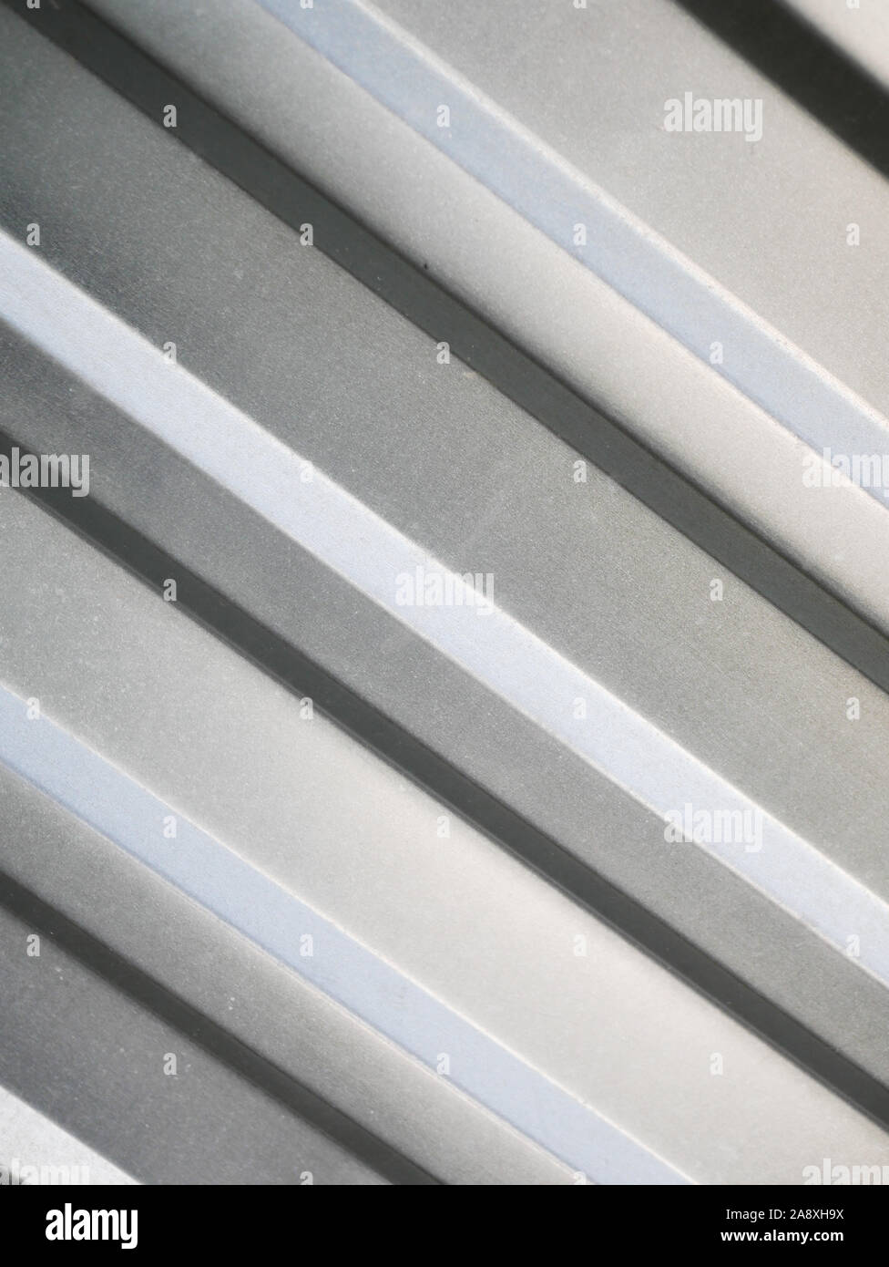 Recinzione metallica di close-up. Grigio nervata. Posto per un'iscrizione. sfondo per il progetto. Foto Stock