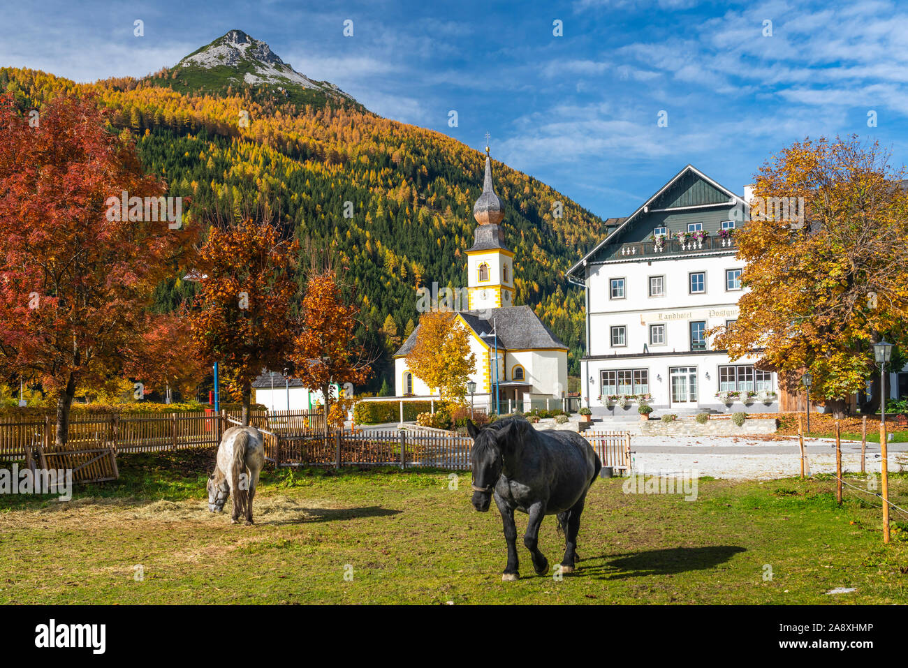 Il villaggio di Tweng, Austria, l'Europa. Foto Stock