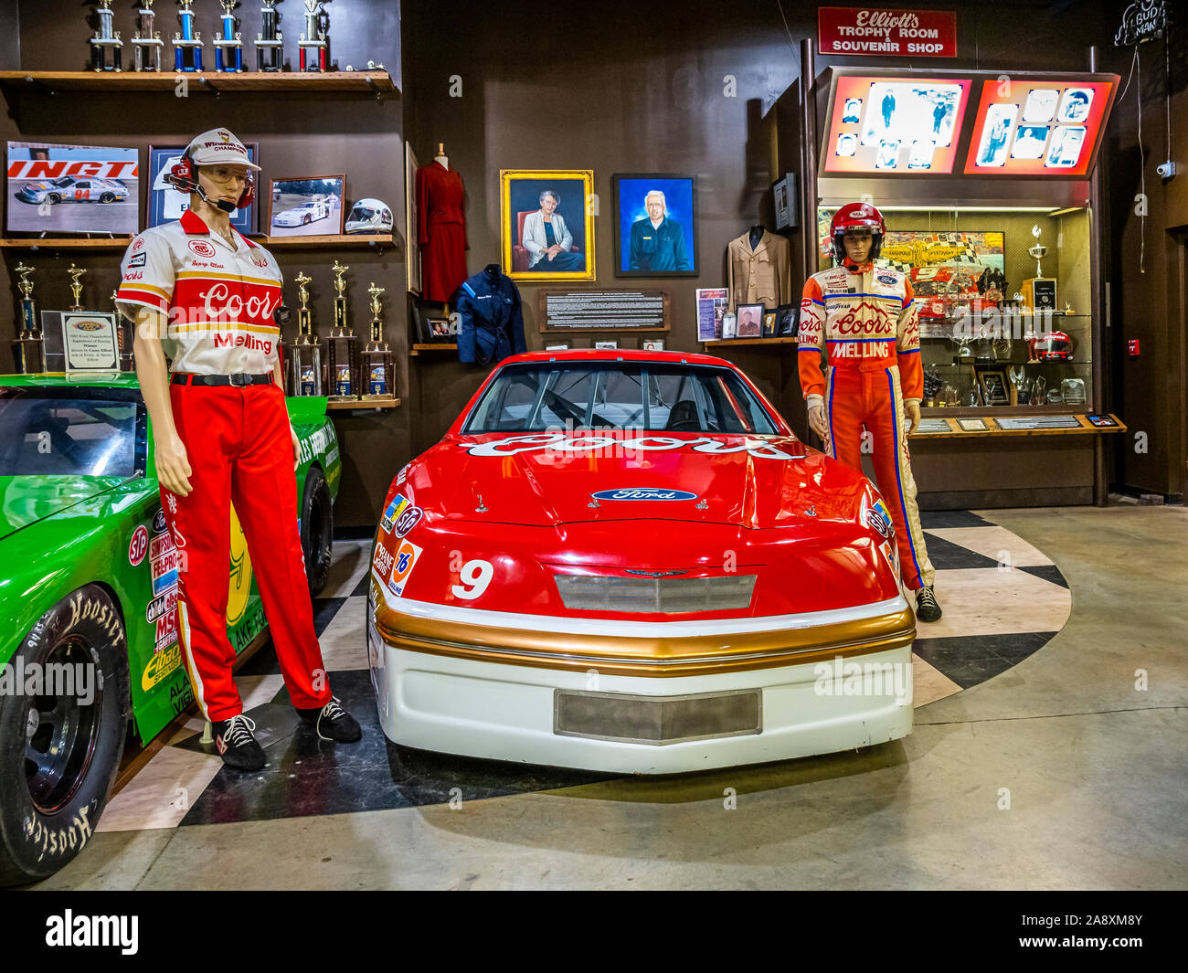 Interno della Georgia Racing Hall of Fame Dawsonville in Georgia negli Stati Uniti Foto Stock