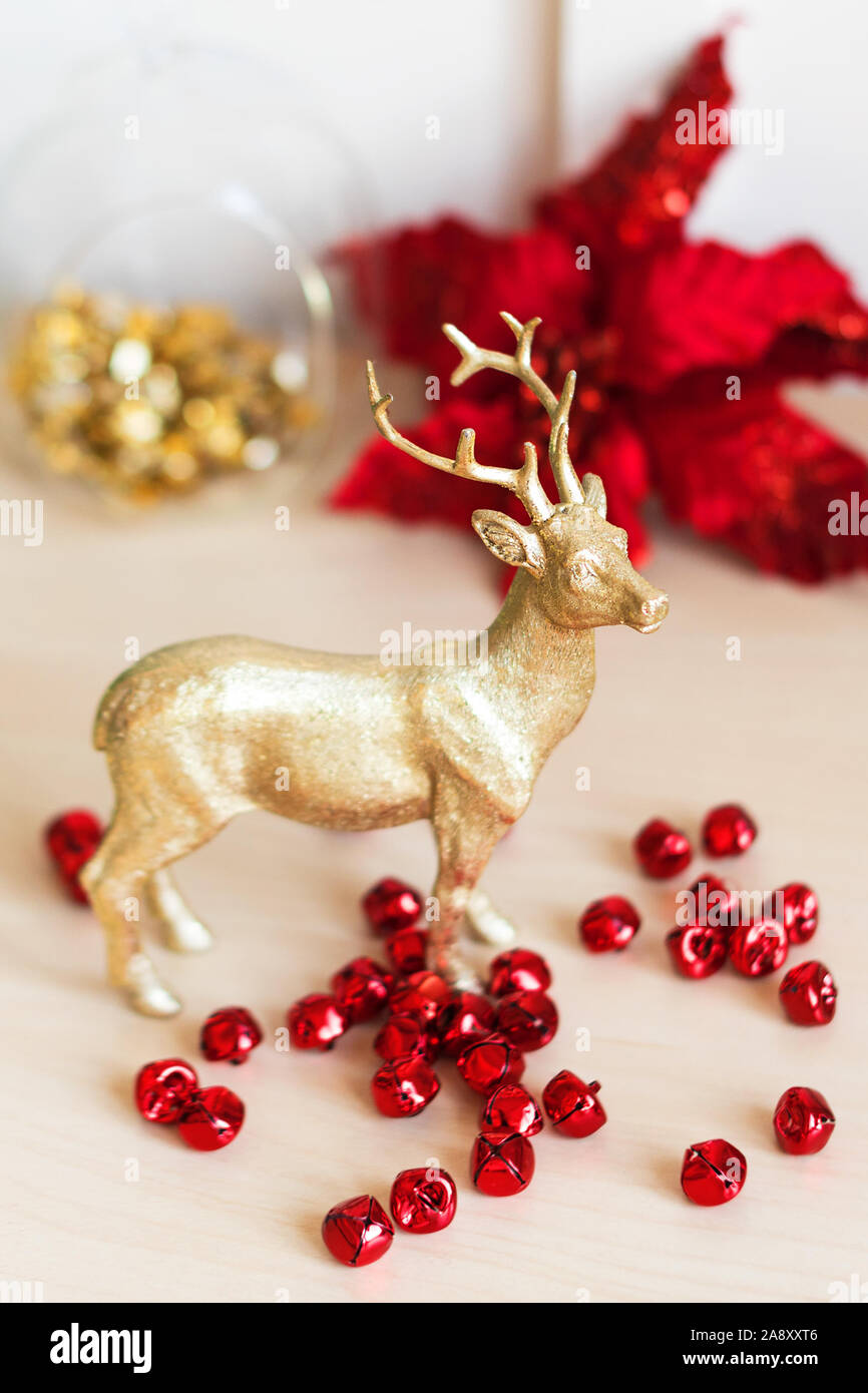 Cross stitch chart Natale Renna Palline Corna solo Grafico
