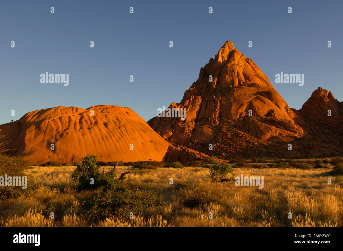 Spitzkoppe in der Abendsonne Foto Stock