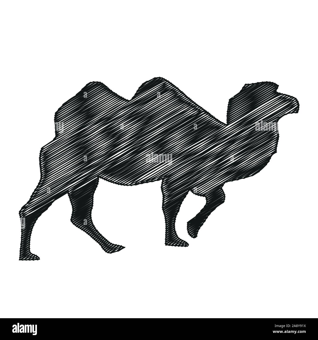 Camel, animale, Viaggi, logo, icona Illustrazione Vettoriale