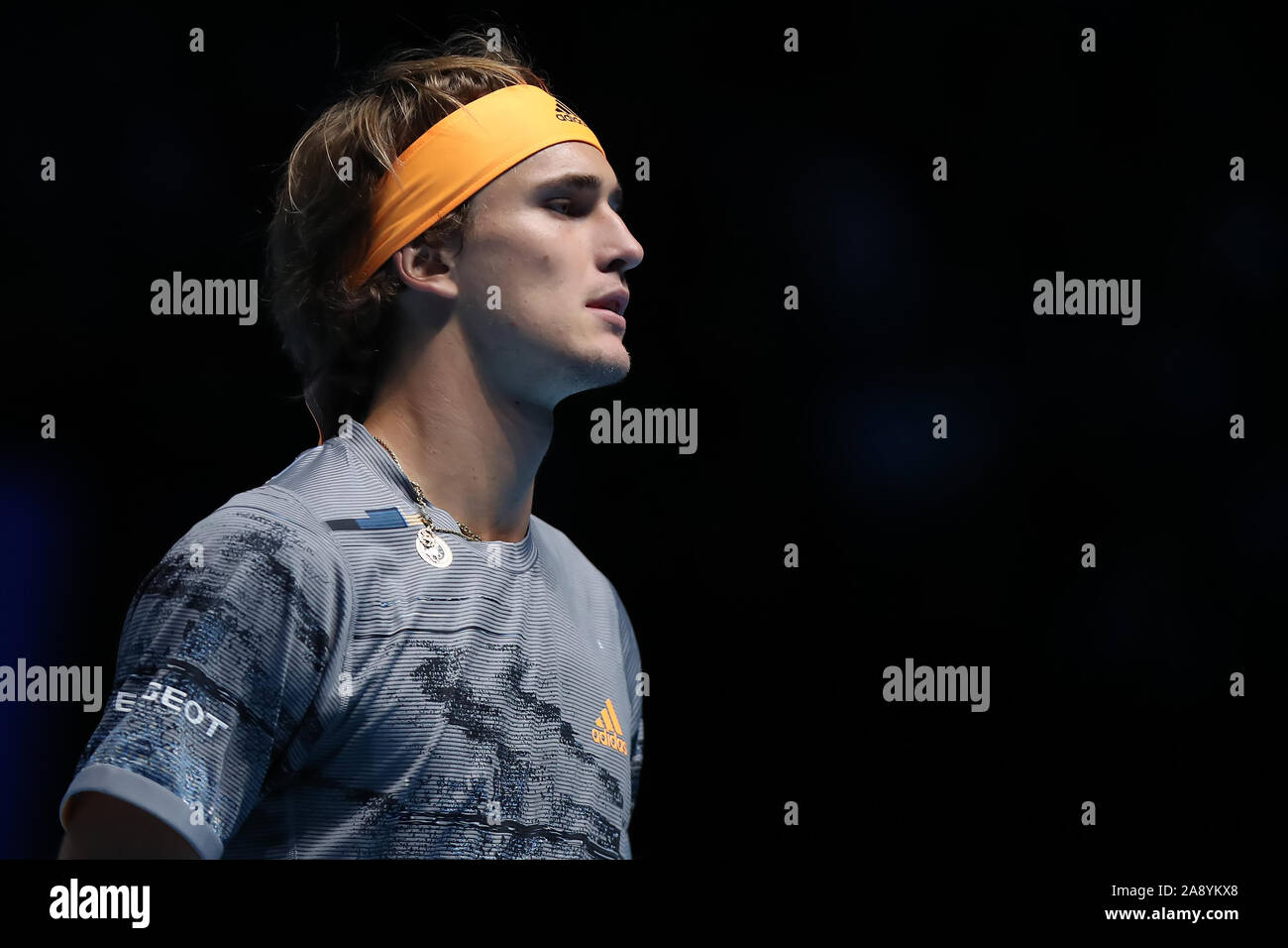 Arena. Londra, Regno Unito. Xi Nov, 2019. Nitto tennis ATP Finals; Alexander Zverev (Germania) - Editoriale usare carte di credito: Azione Plus immagini di sport/Alamy Live News Foto Stock