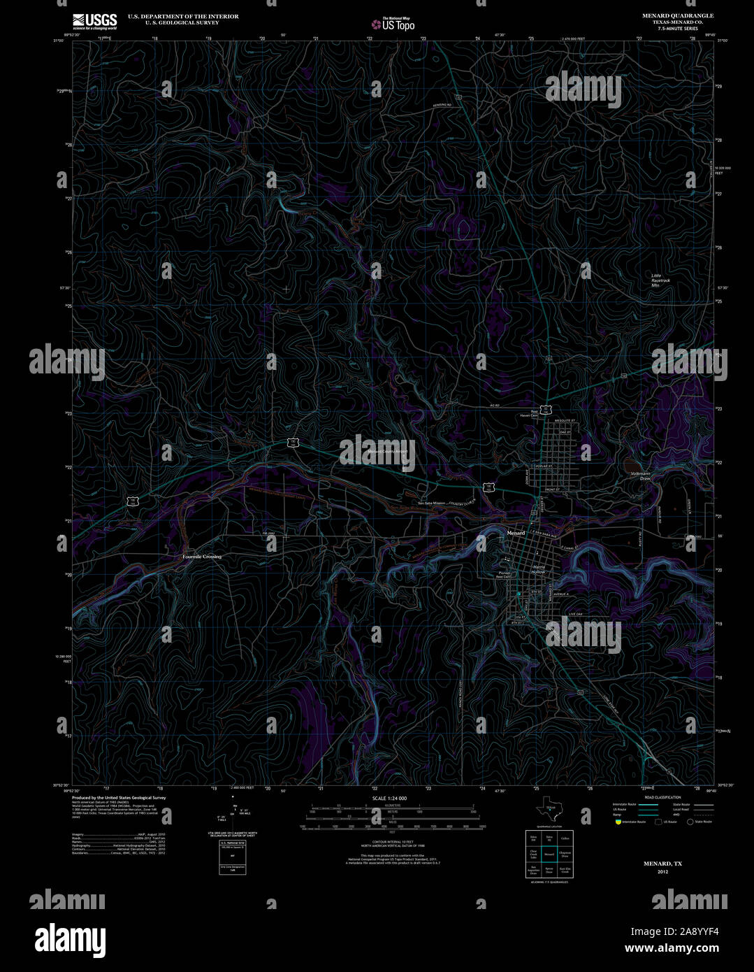 Mappa di menard texas immagini e fotografie stock ad alta risoluzione