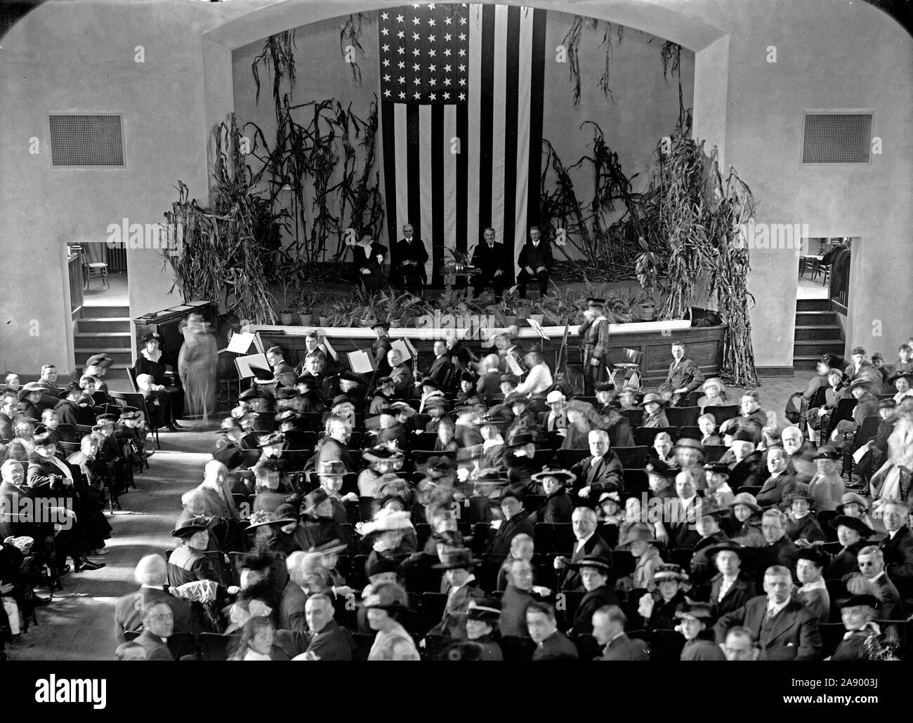 Comunità celebrazione di ringraziamento a vista parco SCUOLA, Novembre 10, 1916 Foto Stock