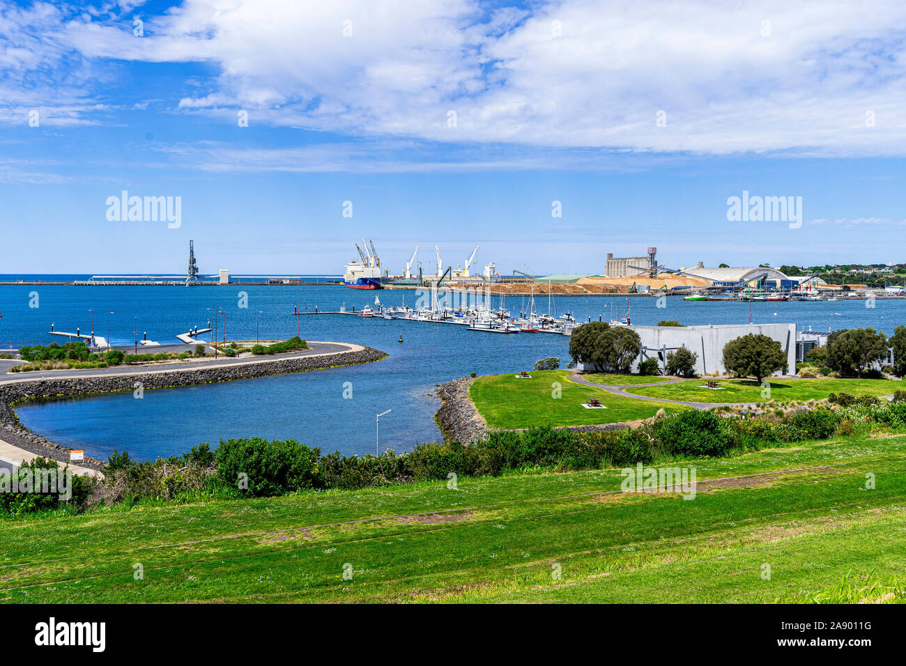 Il porto di spedizione in Portland, Victoria, Australia Foto Stock