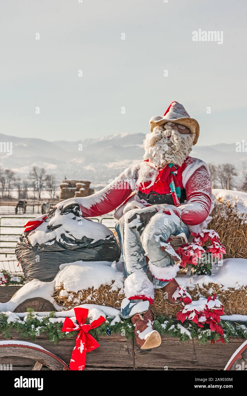 Babbo Natale è pronto ad aspettare i suoi aiutanti Foto Stock