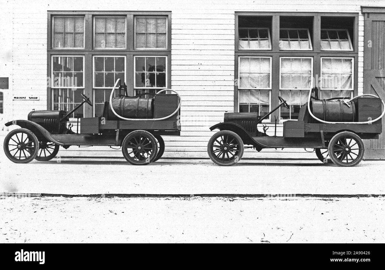 6/16/1918 - Carlstrom campo di aviazione, Arcadia, Florida. R.M.A. Campo di serbatoi di gas. Foto Stock