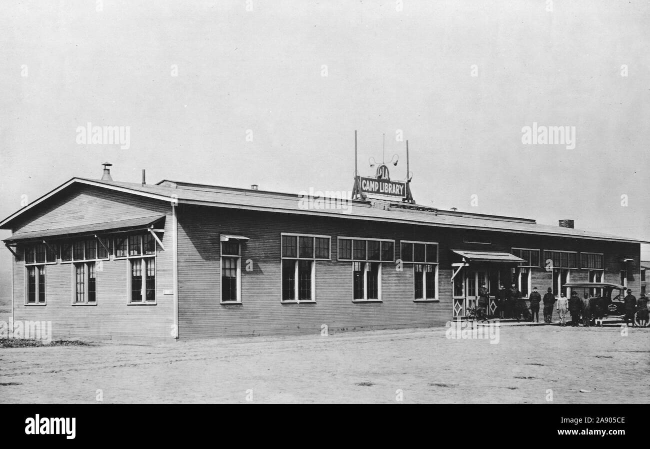 1918 o 1919 - Biblioteca, Camp Sherman, Ohio Foto Stock