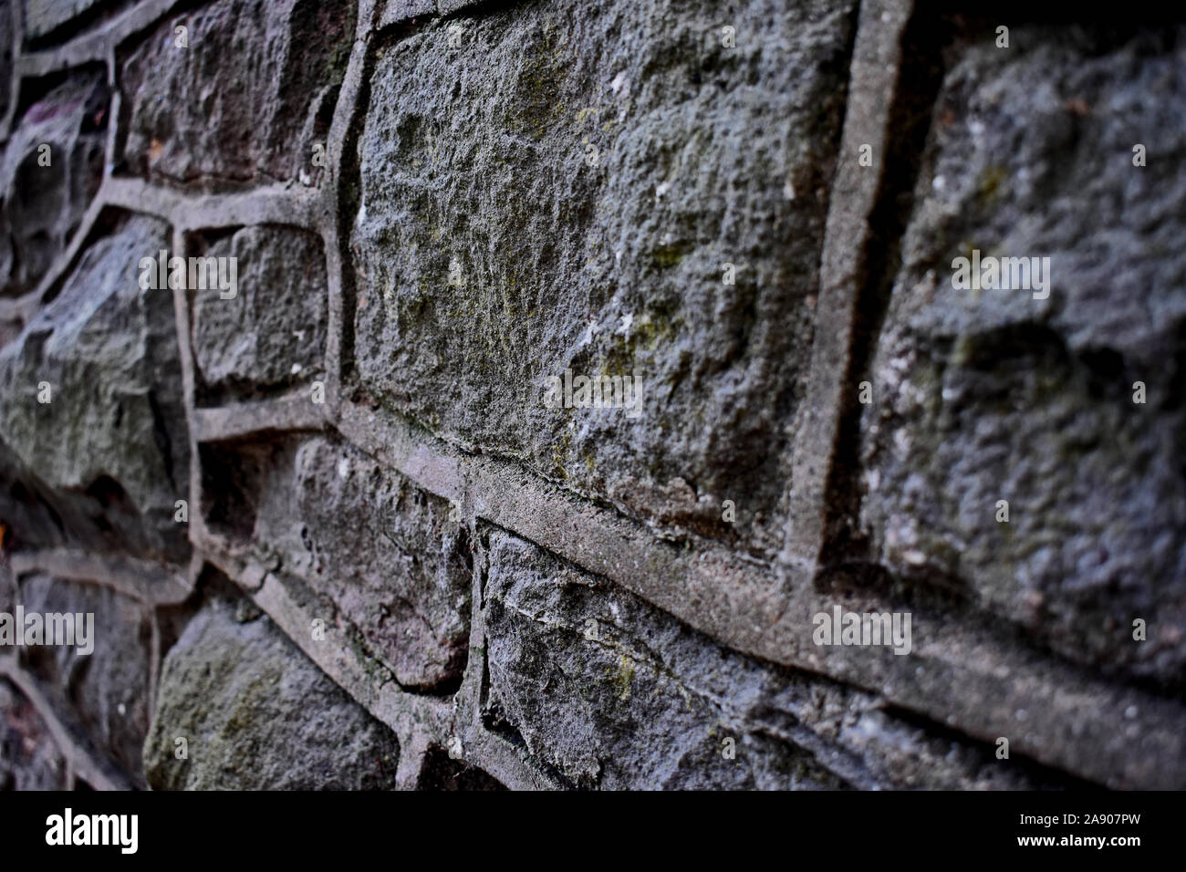 Dettaglio di un recinto di pietra Foto Stock