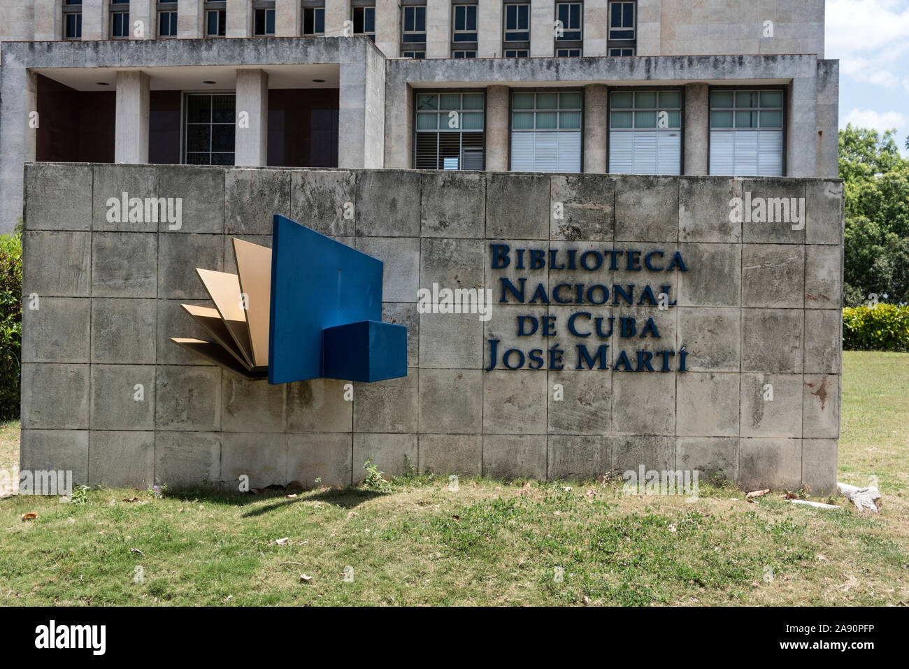 Biblioteca nazionale José Martí - Biblioteca Nacional "José Martí" nella piazza della Rivoluzione a l'Avana, Cuba Foto Stock